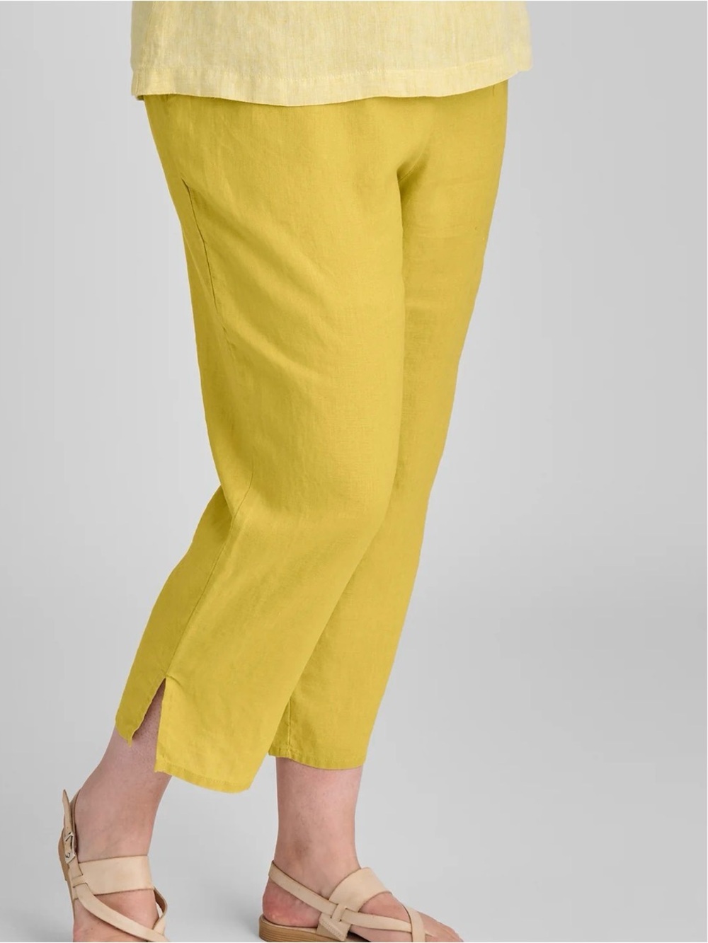 FLAX Linen Cropped Pants S